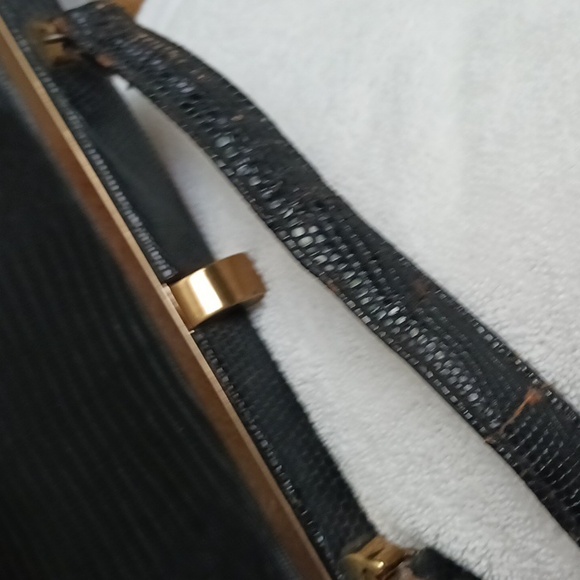 Vintage Genuine Lizard Satchel Handbag - Picture 10 of 15